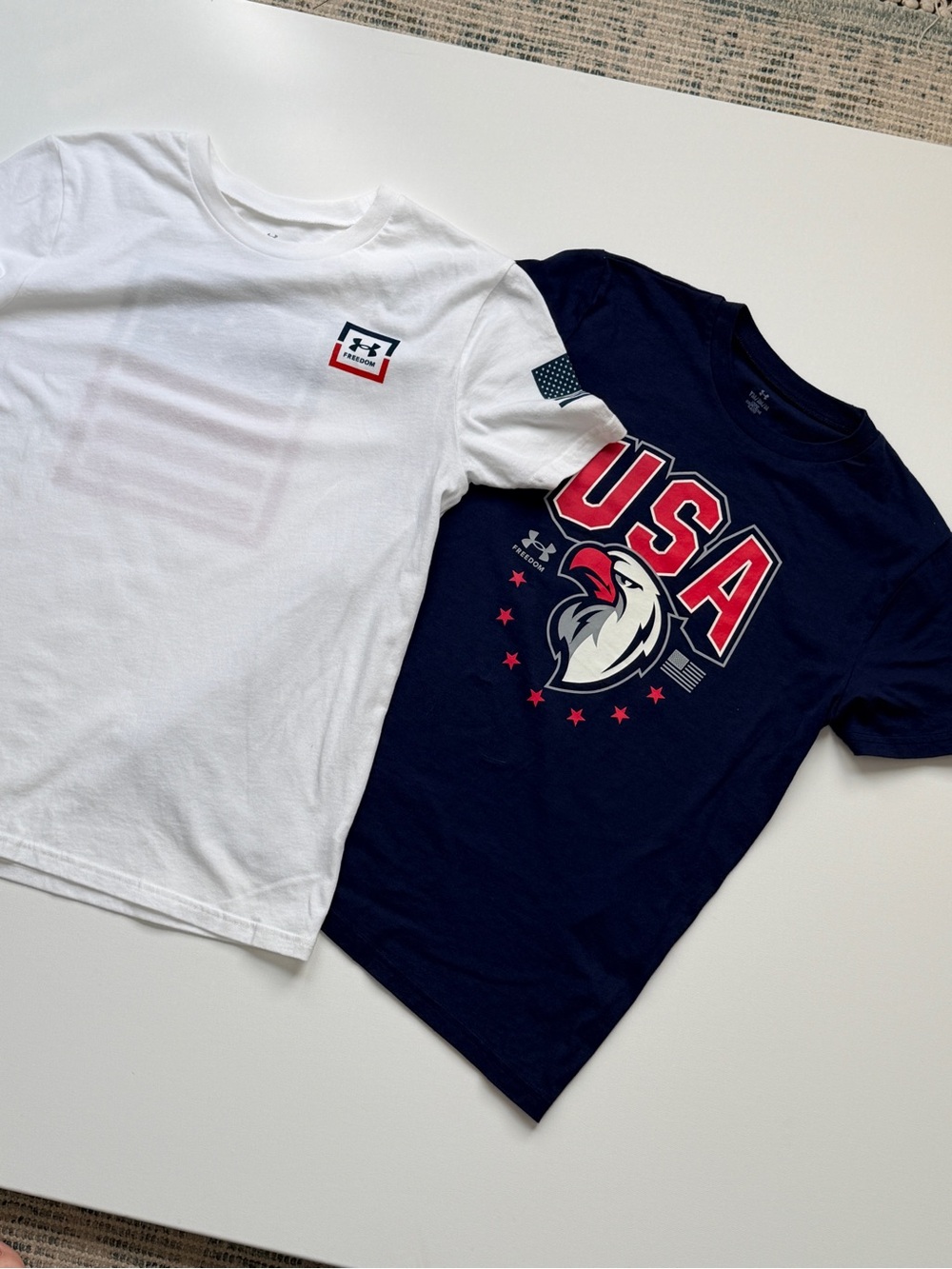 Under Armour Kids' USA Graphic Tee - Navy and White